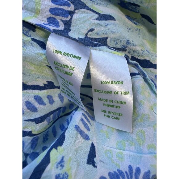 Lilly Pulitzer Benicia Open Shoulder Dress V Neck Rayon Resort Wear Beach Large - Picture 8 of 8